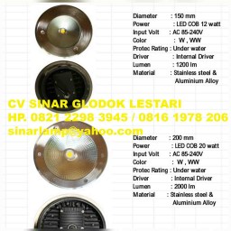 Lampu Lantai Underground LED COB 12W dan 20W